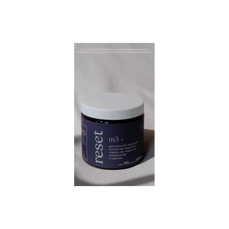 M3+ | Magnesio Glicinato, Citrato Y Malato Lteanina, 90 Cap