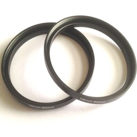 2pcs Size 58-60mm Step Up Rings D-SLR Digital Video Camera Lens Connect-or 58mm To 60mm Filter Adapter Circle Screws Photo Picture View Fix 58-60 Focus Photograph-y Parts Accessories