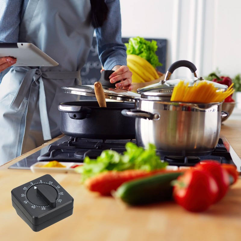 PATIKIL 60-Minute Visual Countdown Timer, 2 Pcs Mechanical Wind Up