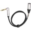 DETAME 6FT Right Angle 1/4 TRS to XLR 3Pin Male