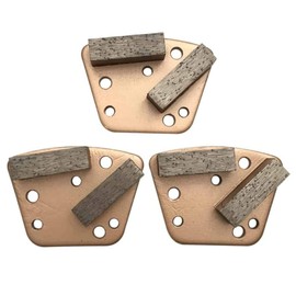 Bolt on Diamond Floor Grinding Discs, Wet or Dry, Set of 3, Extra Soft Bond, 30/40 Grit