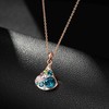 EVEVIC Dainty Austrian Crystals Pear-shaped Pendant Necklaces for Women Fashion
