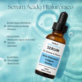2 Serum Kit Vitamina C, Ácido Hialuronico, Elastin, Colágeno                                                                                          