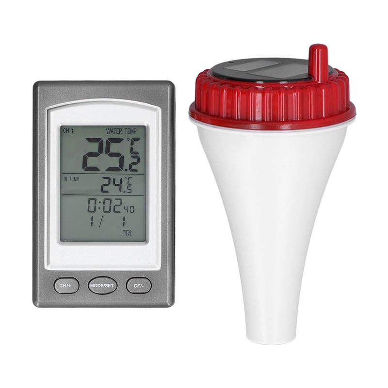 Wireless Swimming Pool Thermometer Solar Powered Floating Water Thermometer with