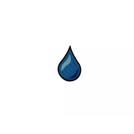 EmbroideryByZevotek Water Drop Iron on Sew on Patch Jacket Tag Patch