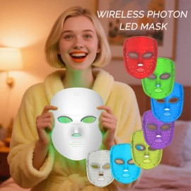 Máquina Led Facial 7 Colores Terapia Elimina Acne Arrugas                                                                                             