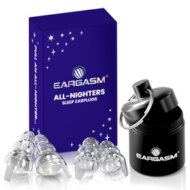 Eargasm All-Nighters Earplugs Standard - Noise Reducing Night-Time Ear-Plugs for Sleeping, Studying, Blocking Snoring - Perfect for Reducing Noise While Sleeping, Enhancing Focus While Studying & More