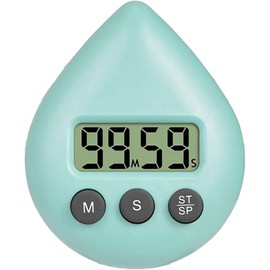 Shower Timer Waterproof for Kids,Adults with Suction Cup LCD Display Bathroom New Digital Kitchen Timers (Light Green)