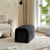 Corduroy Ottoman Storage Bench with Cat’s Nest, Arch Hollow Design,