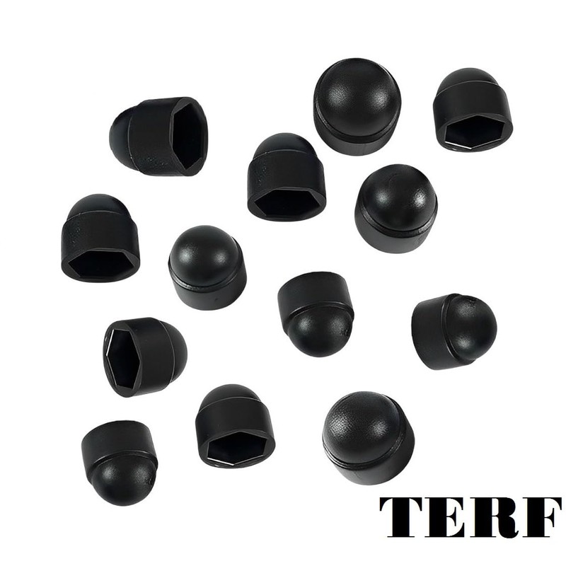 TERF® M5 Black Plastic Hex Nut Bolt Dome Cap Cover