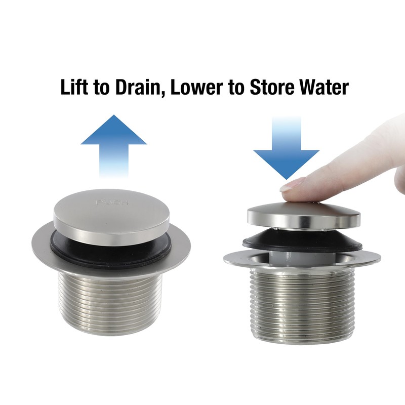 Danco 12098 Touch-Toe Drain Kit, Brushed Nickel