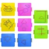 Oopsu 8 Pack Plastic Mathematical Manipulative Material Array Block Geo