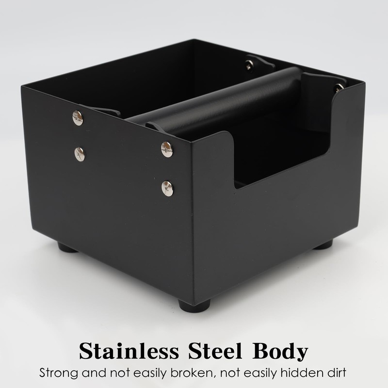 Espresso Knock Box, Stainless Steel Coffee Bag Container, With Steel