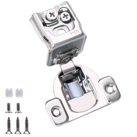 Soft Close Cabinet Hinges, HTCELLE 10 Pack 5 Pair 1-1/2 inch Overlay Self Slow Closing Door Hinges for Kitchen Cabinets, Face Frame Cabinet Concealed Hinges with Built-in Damper, 3 Way Adjustability