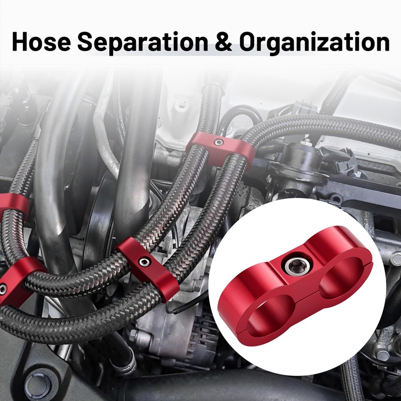 EVIL ENERGY Hose Separator Clamp, Fuel Line Mounting Clamp Aluminum
