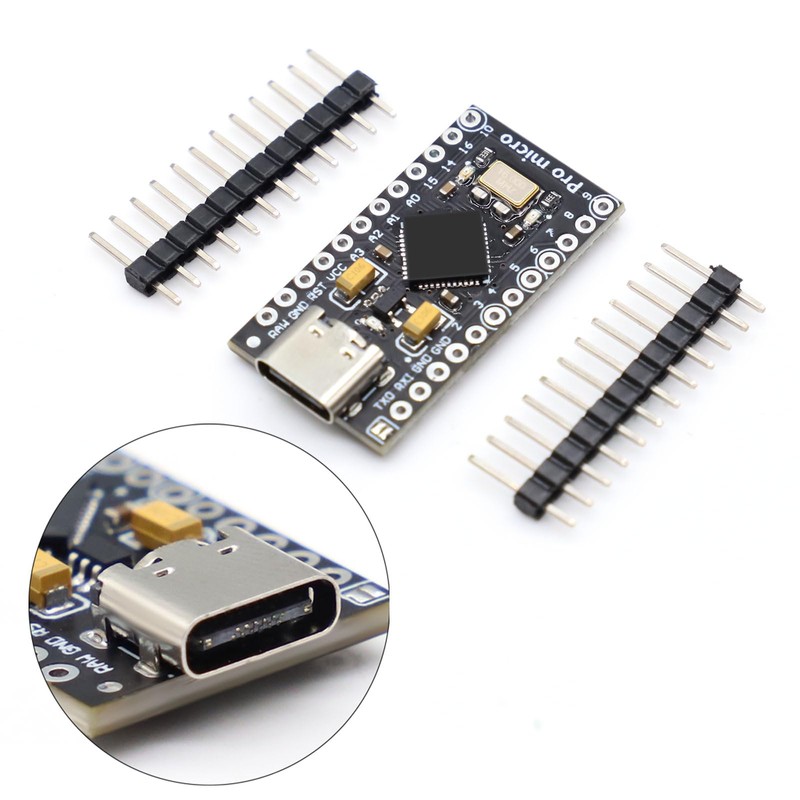 APKLVSR Pro Micro Development Board 5V/16MHz Microcontroller with 2-Row Pin