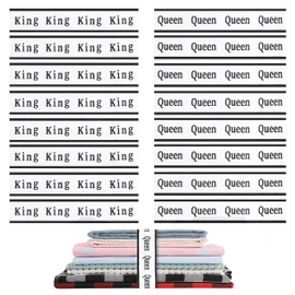wuher 16Pcs Bed Sheet Organizer Bands Sheets Labels for Elastic Bedding Linen Closet Storage Foldable Sheet Set Organizer Sheet Keeper Band King Queen
