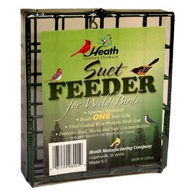 Heath Outdoor Products S-1-8 Single Hanging Suet Feeder , Green