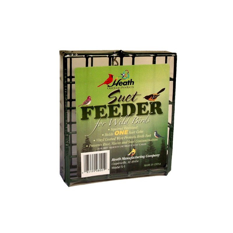 Heath Outdoor Products S-1-8 Single Hanging Suet Feeder , Green