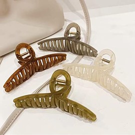 Big Butterfly Hair Claw Clips for Long Thick Hair Large Jelly Hair Clips for Women 4 Pieces
