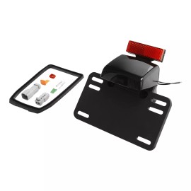 HR3 Fender LED License Plate Light Kit Fit For Harley Touring Road King Glide 14-24