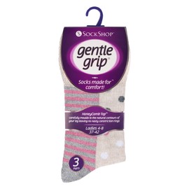 6 Pairs of SockShop Everyday Gentle Grip Socks see listing Ladies 4-8 (6 x RH92)