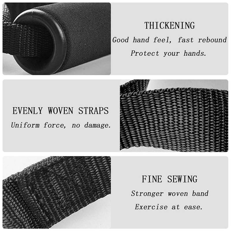 Exercise Resistance Bands Handle Set, 4PCS Workout Bands with Handles,