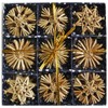 ScandinavianShoppe Straw Ornament Assortment - 36 pc, Natural, H1-9A