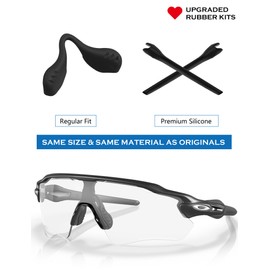 Replacement Earsocks & Nosepieces Rubber Kits for Oakley Radar EV Path Sunglass - Gray + Gray