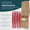 KLINGENHELD® Precise Tweezers Set with Hand-Cut Tips - Perfect for