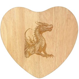 'Cunning Dragon ' Wooden Heart Shaped Chopping/Cutting Board (WB00079596)
