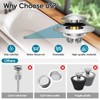Bathtub Drain Stopper, gliship Upgraded Pop Up Tub Drain Hair