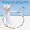 FOCALOOK Tennis Anklet Bracelet for Women Stainless Steel Tennis Chain
