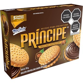 Marinela Galletas Príncipe Avellana Tentación, 5 paquetes, 315g