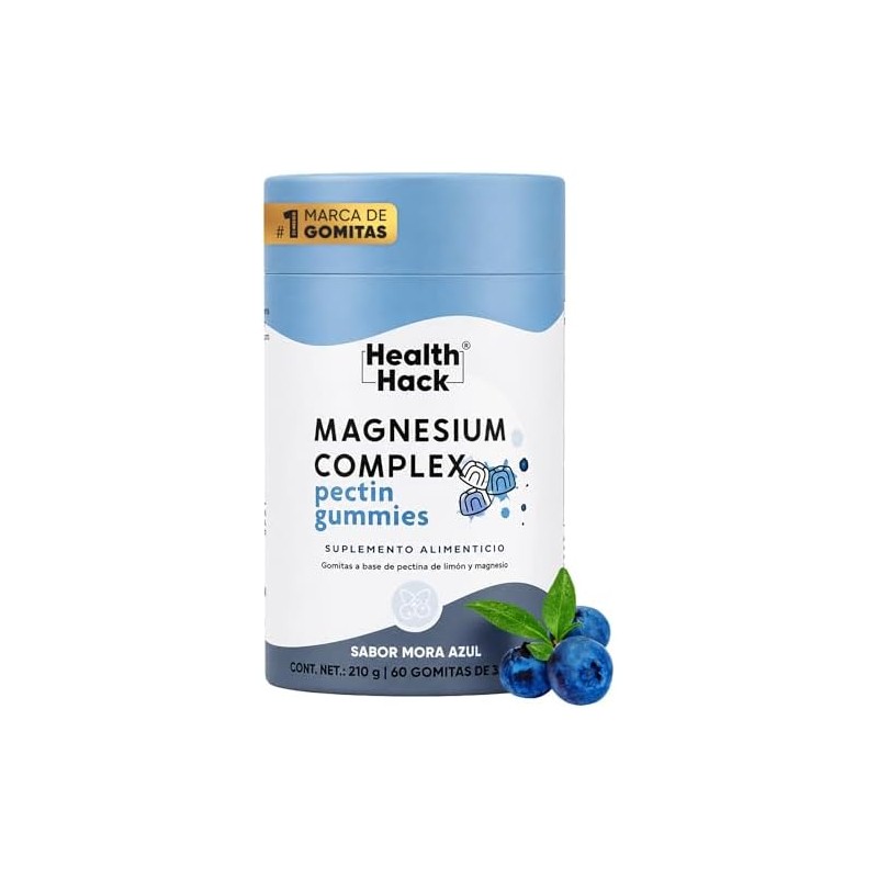 Magnesio Complex con Glicinato y Citrato 60 Gomitas Sin Azúcar