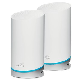 ARRIS Surfboard mAX W121 Tri-Band Mesh WiFi 6 System, AX6600 Speeds up to 6.6 Gbps, Coverage 5,500 sq ft, Alexa Support