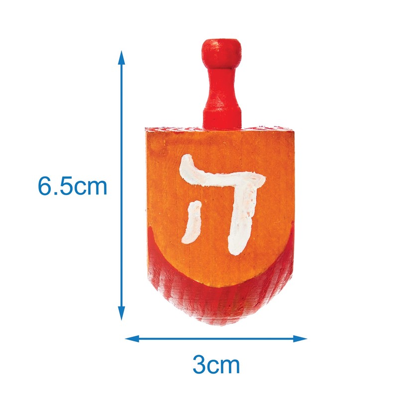 Baker Ross FX939 Wooden Dreidels - Pack of 5 Religious