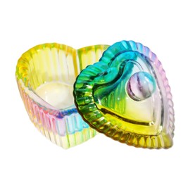 Heart Shaped Crystal Glass Dish Nails Art Dappen Dish Glass Crystal Cup With Lid Acrylic Liquids Powder Dappen Dish Nail Crystal Bowl Nails Art Glass Acrylic Dappen Dish Crystal Glass Dish