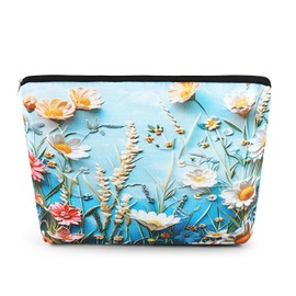 Cosmetic Bag Beauty Makeup Bags Floral Small Portable Pouch Purse Case Toiletry Bag Toiletries Case Multifunctional for Women
