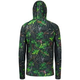 BASSDASH UPF 50+ Men’s Hunting Shirts with Mask Long Sleeve Camo Fishing Hoodie