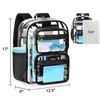Heavy-Duty Clear Backpack for School and Work, Large Transparent Bag