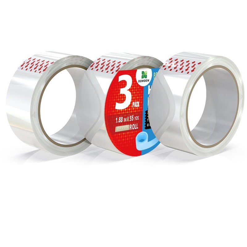 DowDew DowDew Clear Packing Tape, Heavy Duty Packaging Tape 1.88