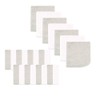 Luvable Friends Unisex Baby Super Soft Bundle Washcloths, Neutral Gray,