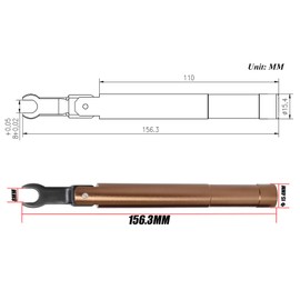 TOJOIN 1 pcs SMA Torque Wrench for RF Connector 8 in·lbs (0.9 N·m) Opening 8mm (5/16") for SMA 3.5mm/2.92mm Adapter Convertor Portable Spanner for Professionals Industry Brown