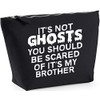 Hippowarehouse It's not ghosts you should be scared of It's my brother printed make up cosmetic wash bag 18x19x9cm
