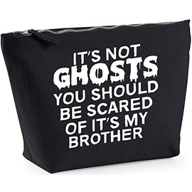Hippowarehouse It's not ghosts you should be scared of It's my brother printed make up cosmetic wash bag 18x19x9cm