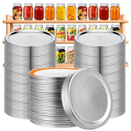 64 Pcs Regular Mouth Canning Lids for Mason Jars - Split-Type Metal Jar Lids - Food Grade Material, 100% Airtight