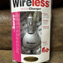 Just Wireless Sanyo Portable Vehicle Mobile Car Charger #03017 New!!!