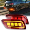 GEEGEETOP Full Lens LED Rear Reflector Bumper Fog Light Assembly