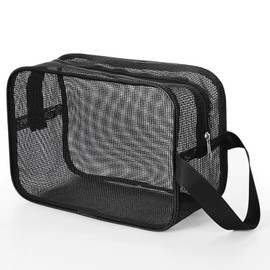 Hot Spring Pack Pool Pack Net Bag, Storage Function, Lightweight, Breathable, Quick Drying, Large Capacity, For Bathing, Public Baths, Travels, Beaches, Camping, Hot Springs (1 Black)